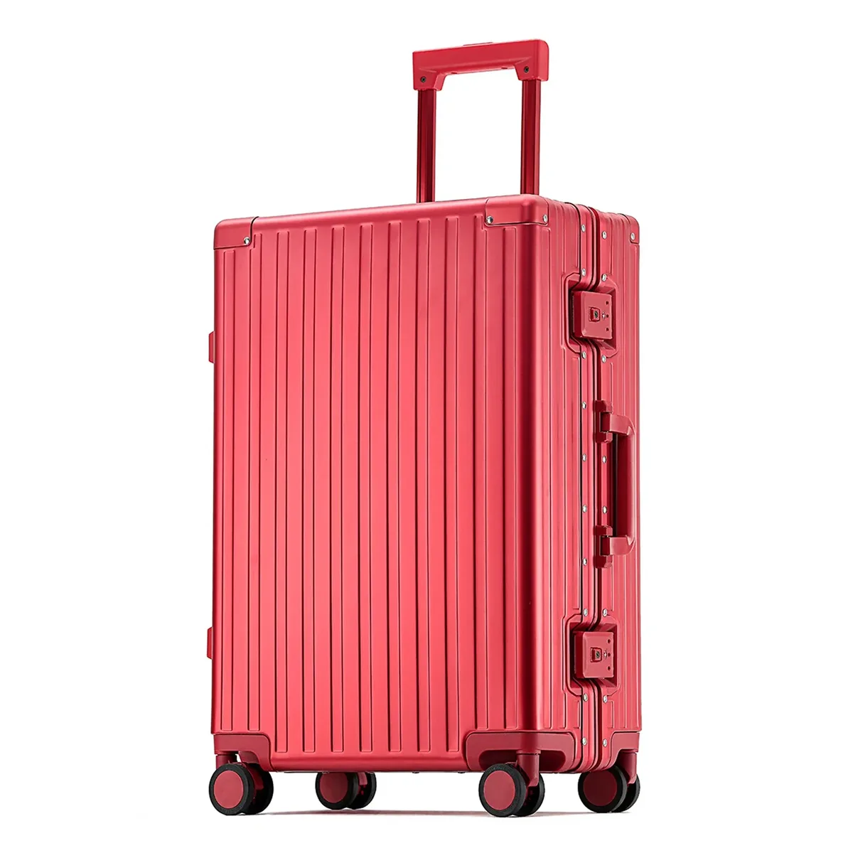 valise trolley 100 % aluminium, bagage de voyage de luxe, roues universelles, tsa, pour hommes et femmes, bagage léger, bagage cabine.