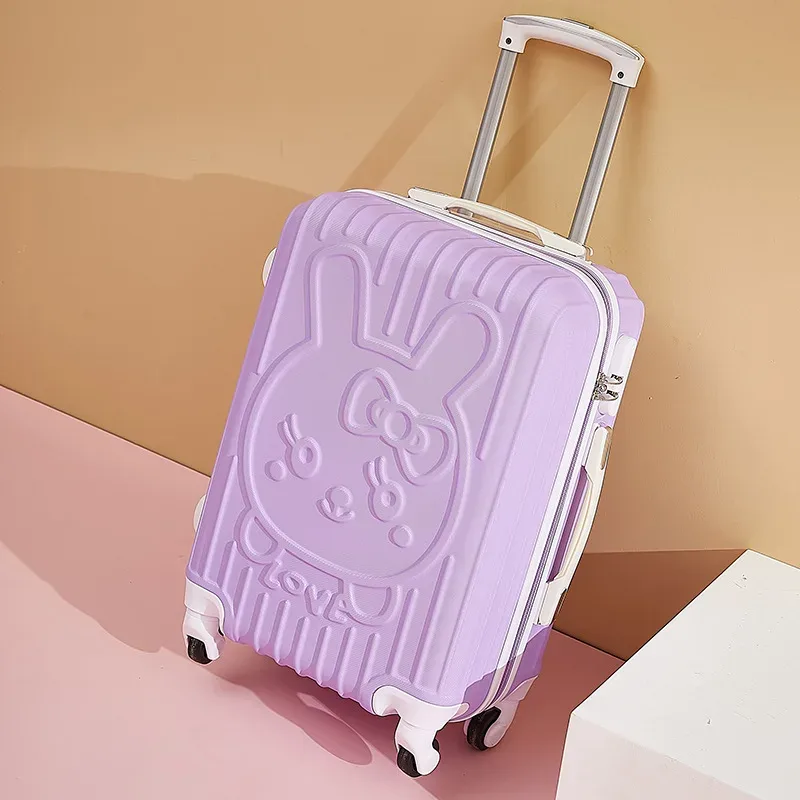 sac à bagages à roulettes de dessin animé mignon, bagage à main avec mot de passe, bagage à roulettes, bagage à main étudiant, 20 po