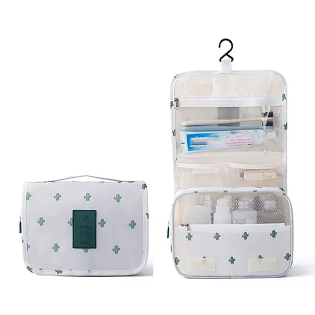 sac à cosmétiques pochette de voyage pour femmes articles de toilette imperméables organisateur de beauté dames salle de bain nécessaire sac de rangement de maquillage avec crochet de lavage