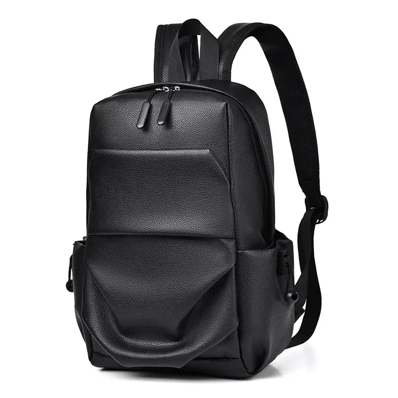 sac à dos imperméable en cuir pu pour hommes pour les déplacements et les voyages sacs d'école mochila hombre mini sacs à dos bolsa muhжekte© rюкзак