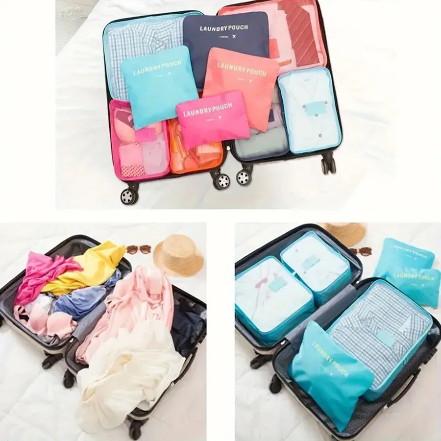 organisateur voyage nylon fleur rose gris rouge kaki vert violet marron orange noir beige transparence pratique elégant compression vêtement cosmétique toilette