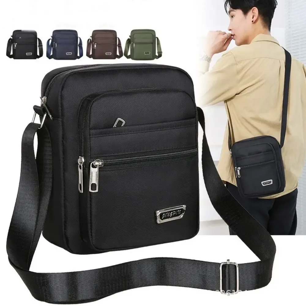 hommes sacs à bandoulière mâle nylon sacs à bandoulière garçon sacs de messager homme sacs à main pour voyage décontracté grand cartable gris