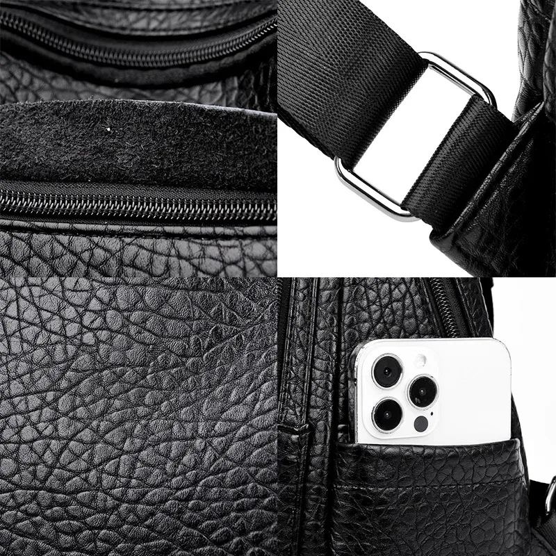sac à dos en cuir de grande capacité pour femme, sacs d'école vintage, sac à dos de voyage, sac à livres pour femme, sacs à main, haute qualité