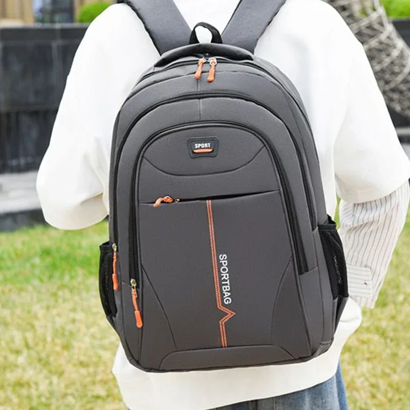 sac à dos fonctionnel multi-poches, sac à dos en nylon avec fermeture éclair sécurisée, adapté à la randonnée, aux voyages de week-end et au travail au bureau