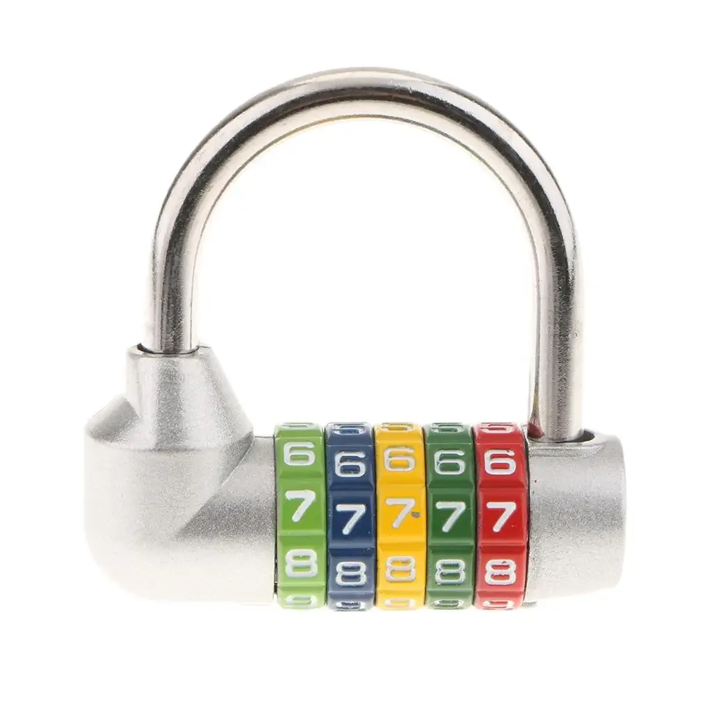 Cadenas Combiné Cinquante Chiffres Réinitialisable Poignée Métal Brillant Rouge Vert Bleu Jaune Noir Voyage Valise Sac