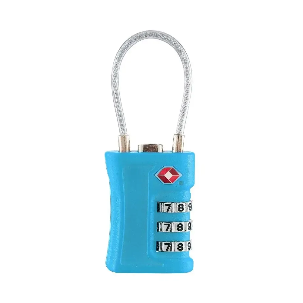 cadenas serrure tsa plastique code numérique antivol usage voyage couleur noir rouge jaune logo centralisée sécurité valise bagage