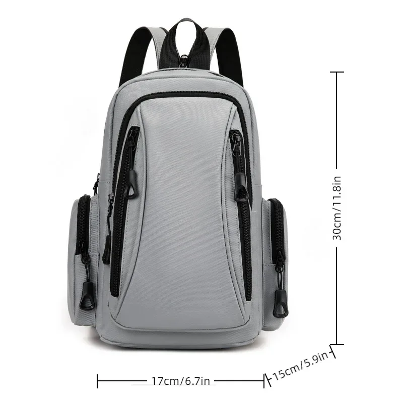 sac de poitrine multifonctionnel pour homme, mini sac à dos oxford pour les trajets quotidiens, les sports de plein air et les voyages