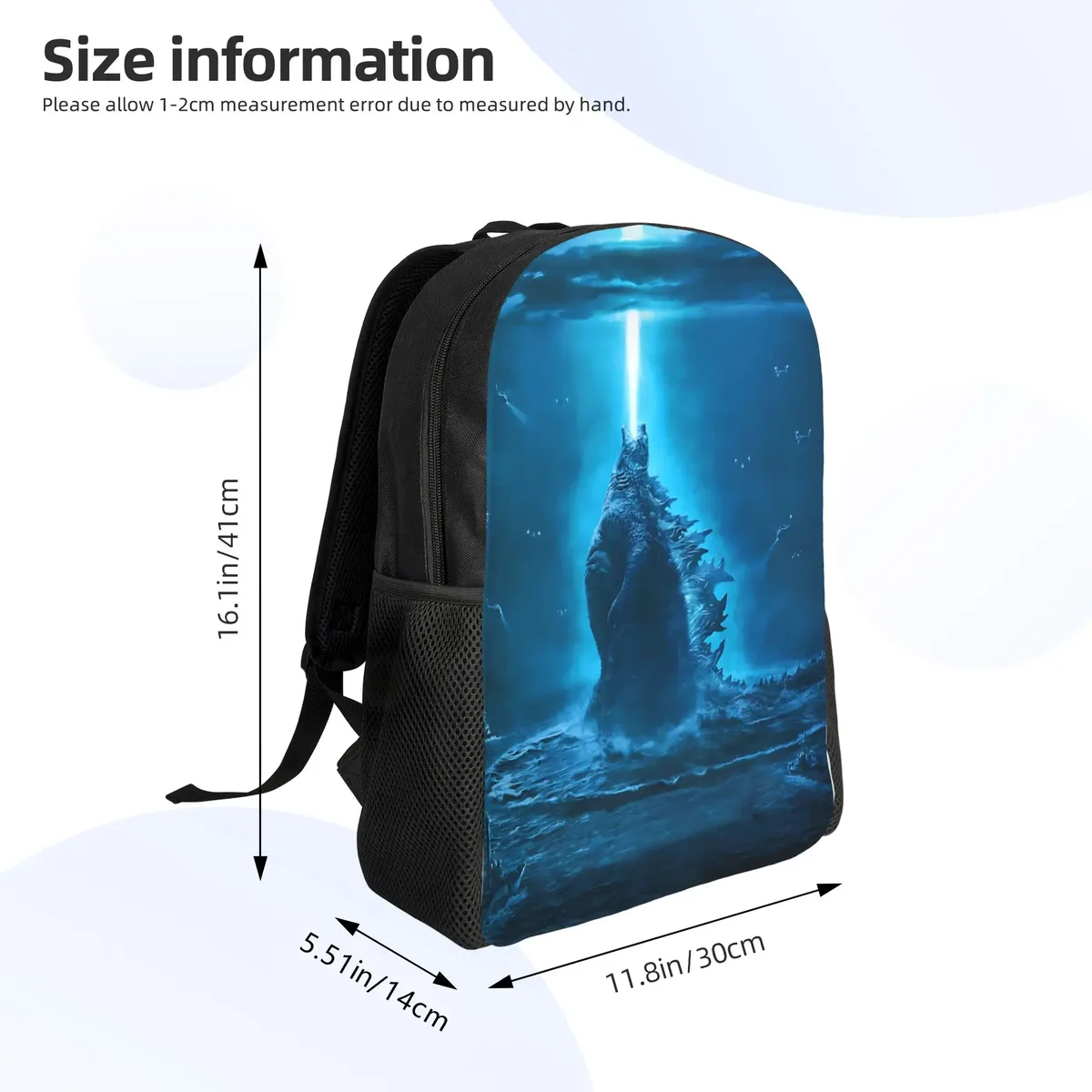 sac à dos godzilla pour hommes et femmes, 1 pièce, pour le nouvel an scolaire