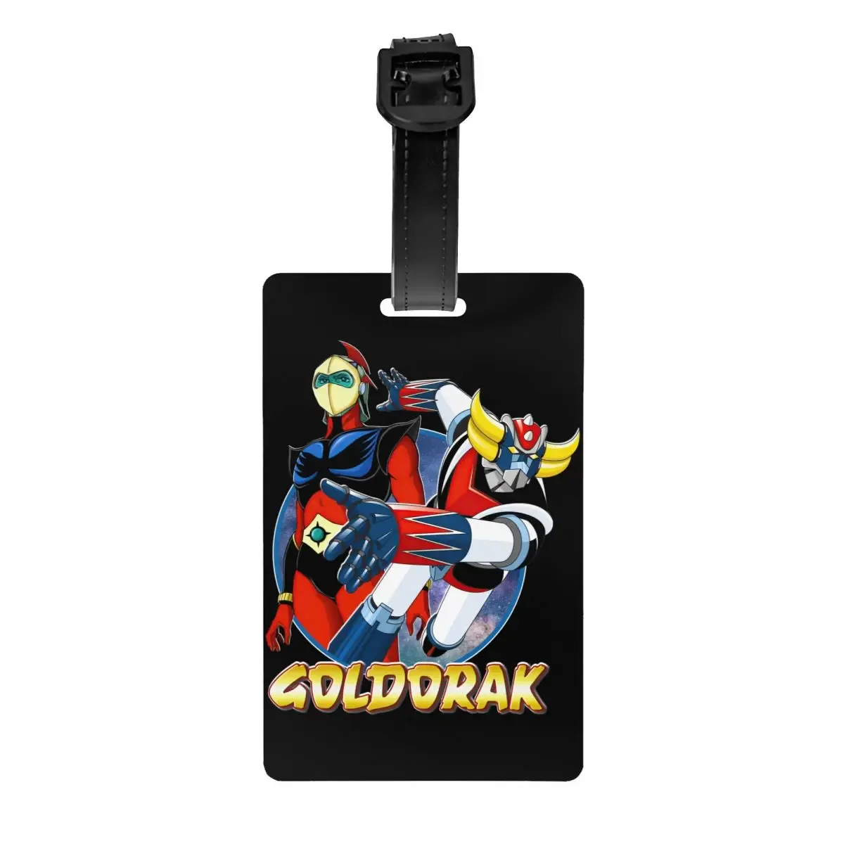 étiquettes à bagages personnalisées goldorak grendizer pour valises, mignonnes, anime ufo robot goldrake, couverture de confidentialité, carte d'identité