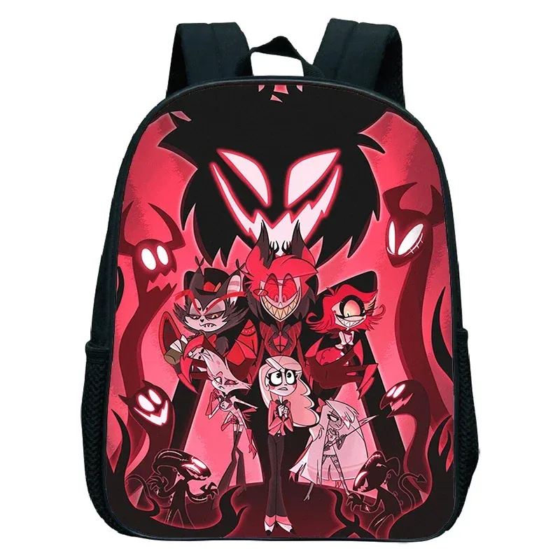 sacs à dos anime hazbin tendance, sacs de maternelle imperméables pour filles et garçons, cartable d'école anime hotel, petit sac à dos pour enfants, mochila