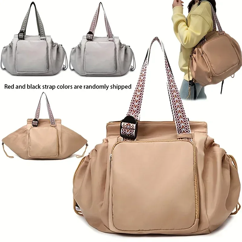 sac de sport de fitness avec poignées, sac à dos de rangement de voyage de grande capacité et berceau convertible polyvalent en tissu oxford