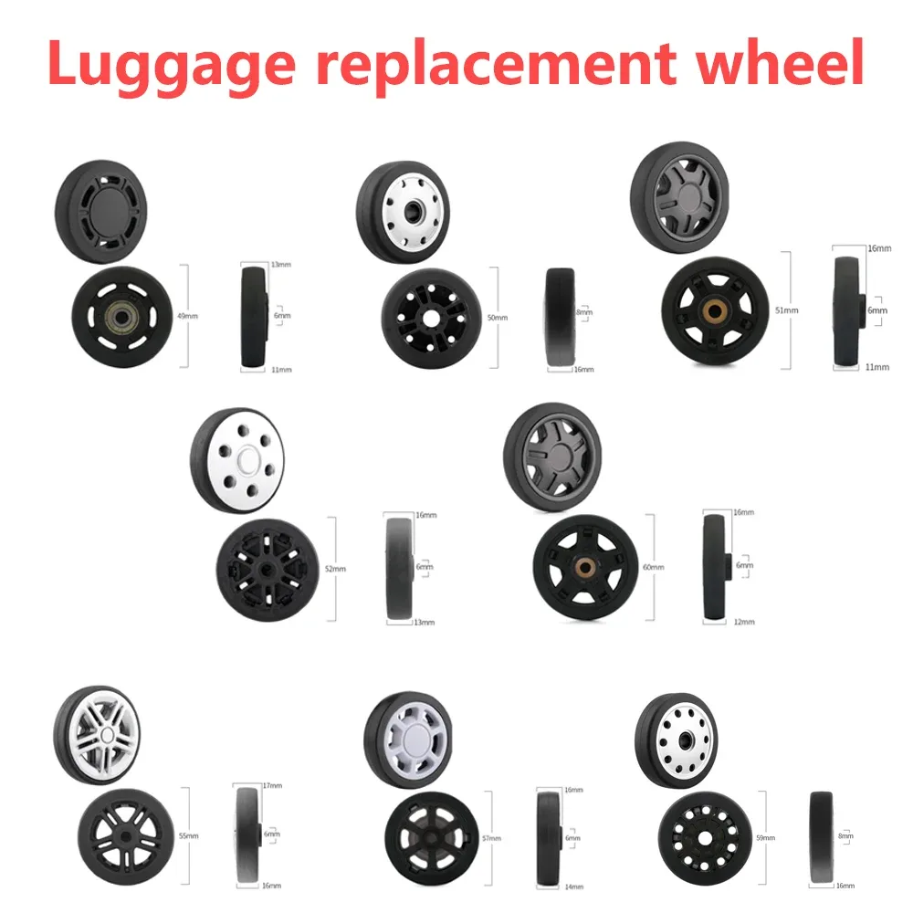 Roue Remplacement Bagage Nylon Noire Facile Installer Utilisation Voyage Maintenance Sac Roues Accessoire Remplacement