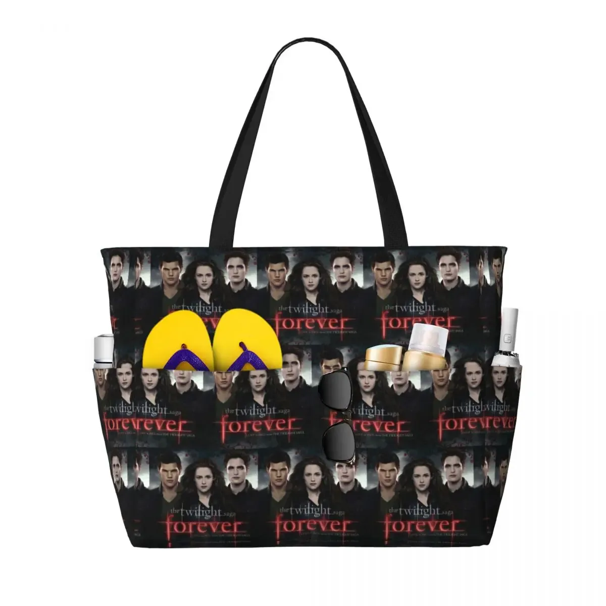 the twilight saga edward cullen beach tote bag sport gym yoga duffle grand sac fourre-tout pour femme sac de voyage sac de fitness