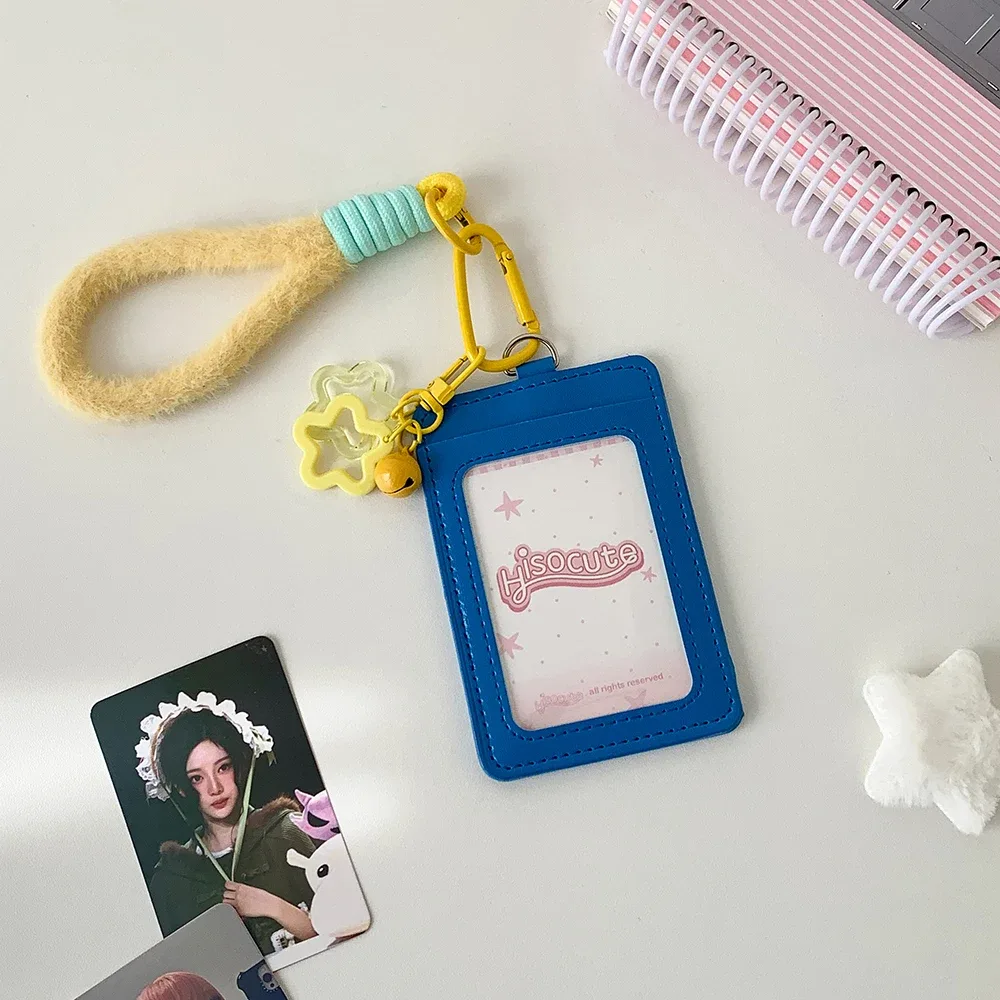 porte-cartes en corde suspendue 3 pouces, couleur unie, mode coréenne y2k, sac de rangement pour idole de fille mignonne, sac à dos pour étudiant, pendentif, porte-clés