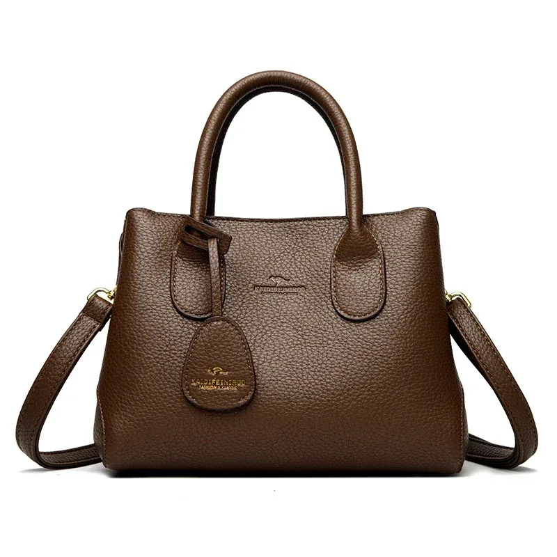 sacs à main pour femmes à 3 couches, sacs à bandoulière de luxe, sacs en cuir souple de haute qualité, sacs messager tendance pour femmes, sac à main