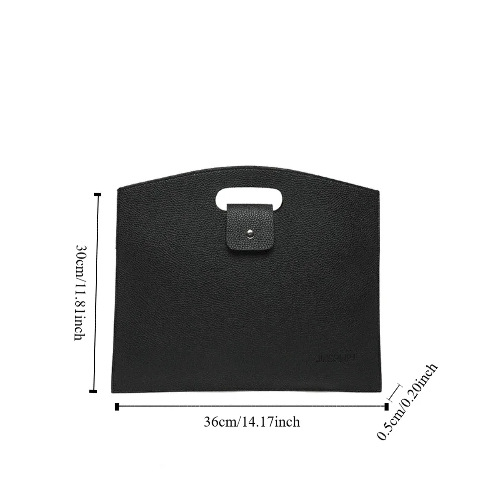 sac de bureau élégant en pu, grande capacité, sac pour ordinateur portable, sac à main, sac de classement de couleur unie pour filles