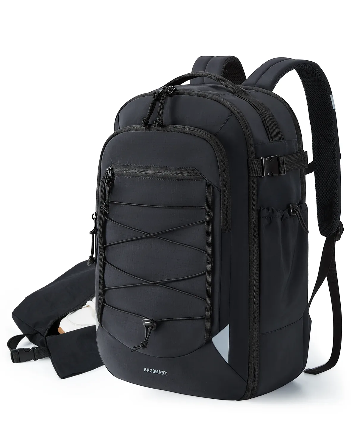 bagsmart-grand sac à dos de voyage antivol pour femme, décontracté, étanche, avec sac à chaussures, 17 pouces