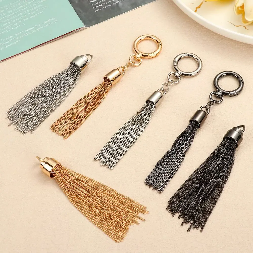 pendentif pompon à la mode, porte-clés de sac à bandoulière, boucle en métal, décoration de sac à main, accessoires de quincaillerie
