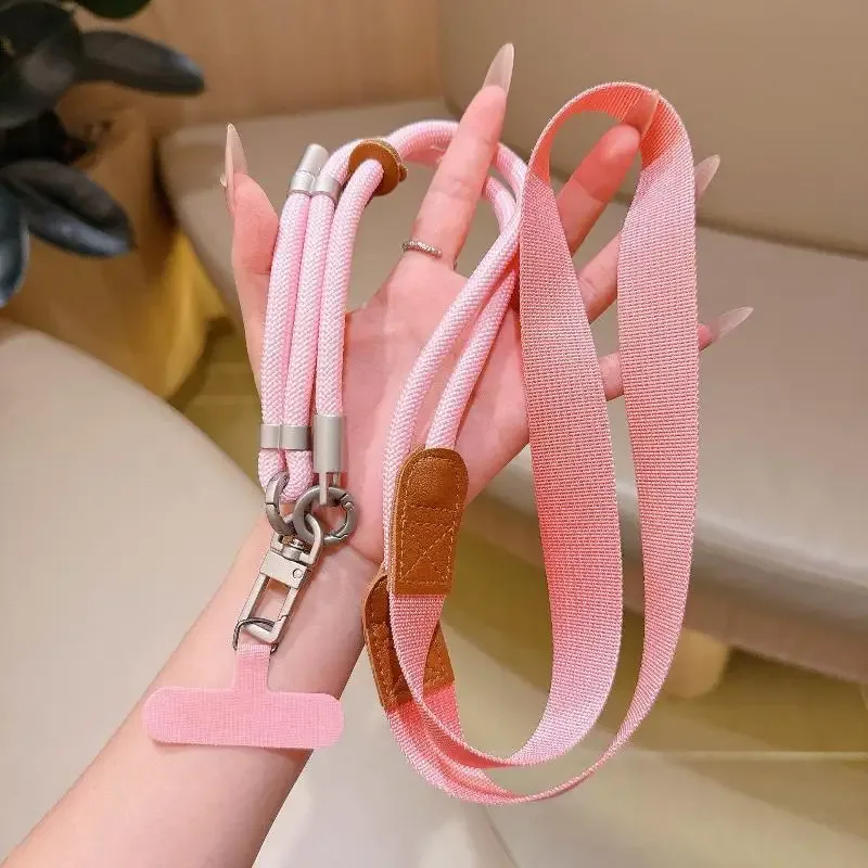 lanière de téléphone réglable à porter en bandoulière, avec clip détachable, anti-perte, sangle de téléphone portable, sangle de sac à bandoulière pour les voyages en plein air et l'utilisation quotidienne.