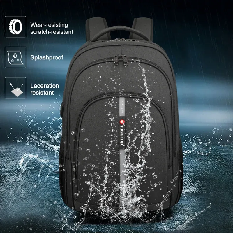 tigernu sac à dos grande capacité 15.6 pouces sac à dos pour ordinateur portable anti-vol hommes sac à dos collège cartable voyage sac à dos pour hommes