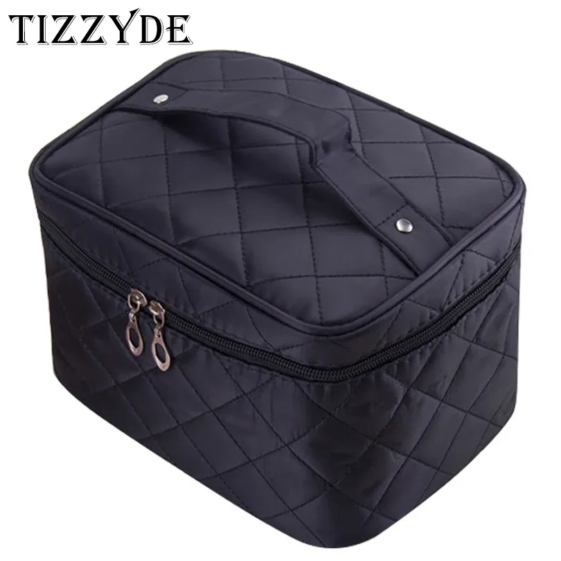 Boîte à cosmétiques 2026, sac à cosmétiques professionnel matelassé pour femmes, sac à main de rangement de grande capacité, trousse de maquillage de toilette de voyage ML1