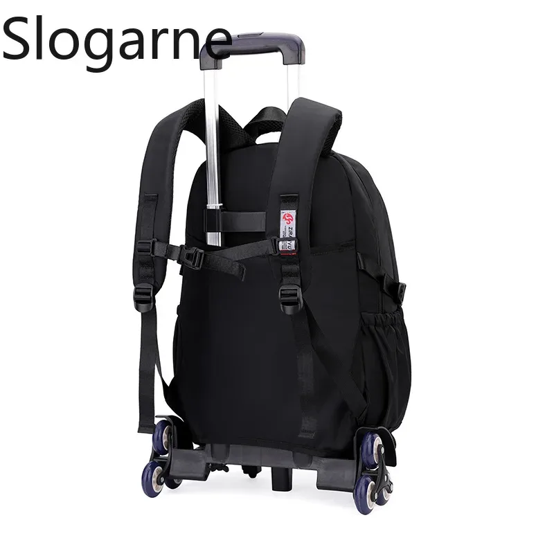 sac à roulettes pour étudiants, sacs à roulettes pour garçons, sacs à dos de voyage pour hommes avec roulettes, sac à bagages imperméable de grande capacité