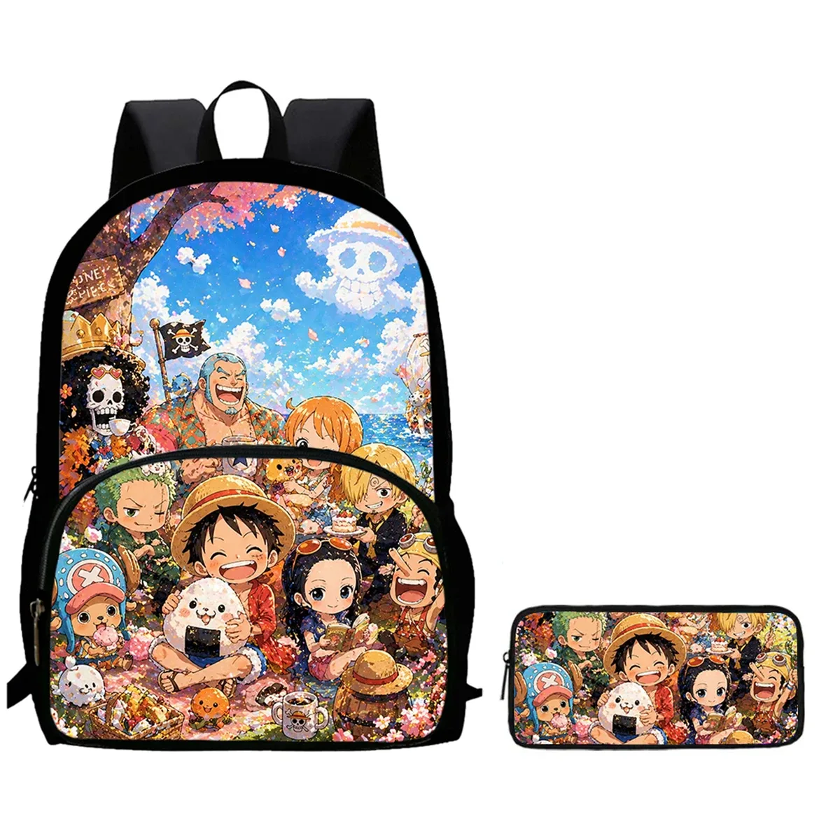 sac à dos scolaire léger 2-en-1 avec poche avant et trousse à crayons, sac à dos unisexe durable pour garçons et filles de 6 à 10 ans