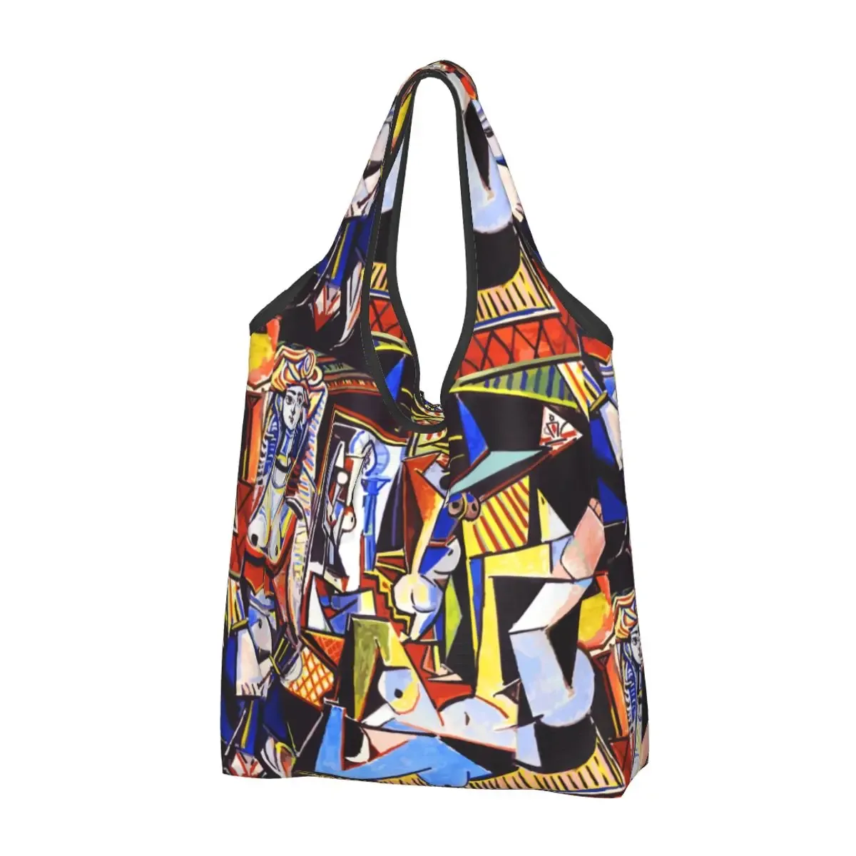 personnalisé drôle espagne pablo picasso guernica shopping sac fourre-tout portable épicerie shopper sac à bandoulière