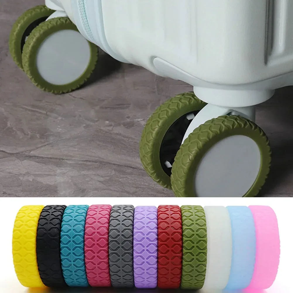 Protège Roues Valise Silicone Élastique Protection Voyage Couleur Choisie Diametre Roues Compatibilite Valises Doublures