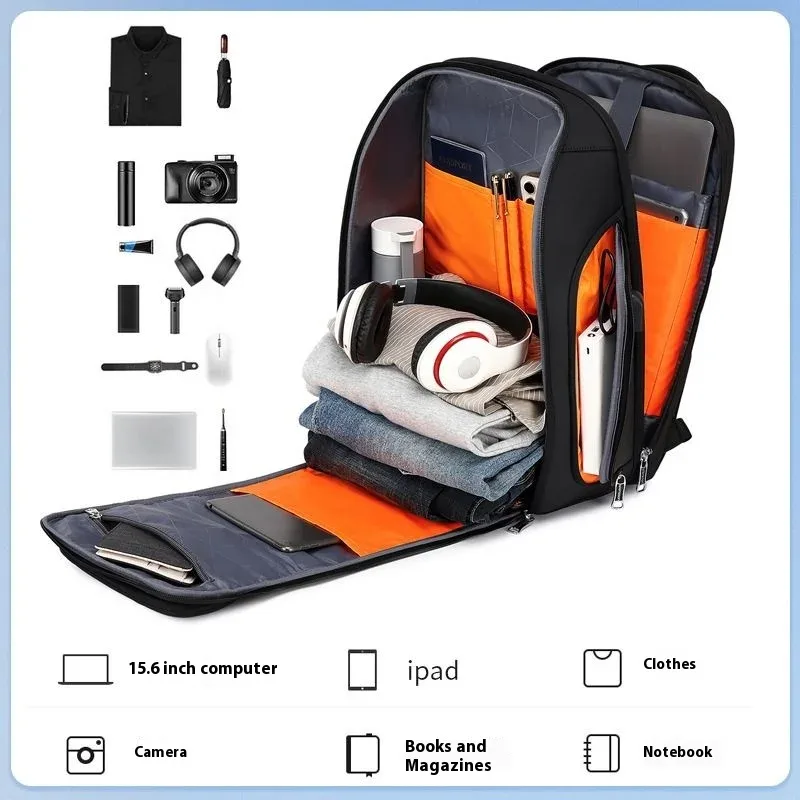 sac à dos d'affaires 35 l pour hommes, étanche, grande capacité, voyage d'affaires, mot de passe multifonctionnel, antivol, pochette d'ordinateur