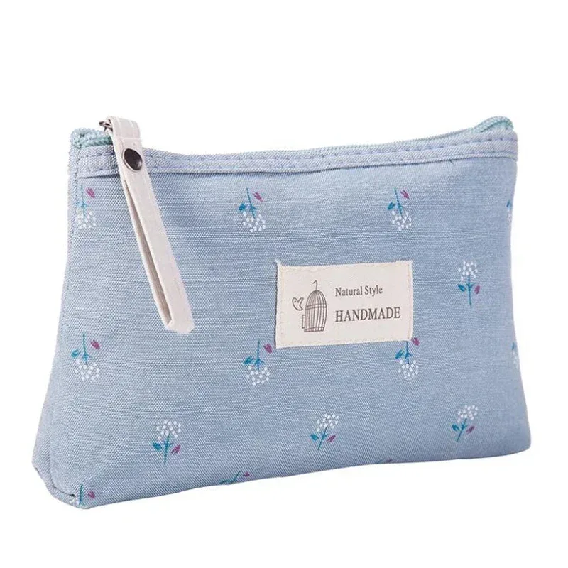 petit sac à cosmétiques floral pour femme, trousse de maquillage, sac à main de voyage, sacs de maquillage de lavage de toilette à fermeture éclair, sac à main en poudre
