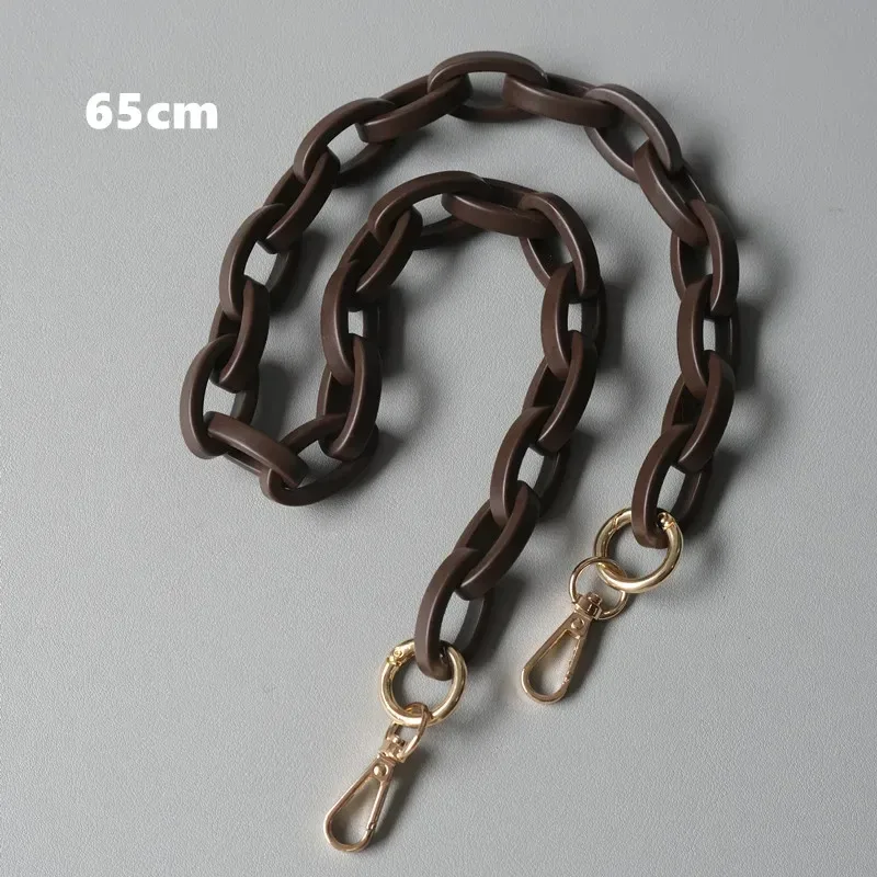 accessoires de sac vintage pour femme, poignées, pièces de rechange amovibles, sangle en résine blanche et brune, sangle de luxe pour femme, équipement lancé en acrylique, nouveau