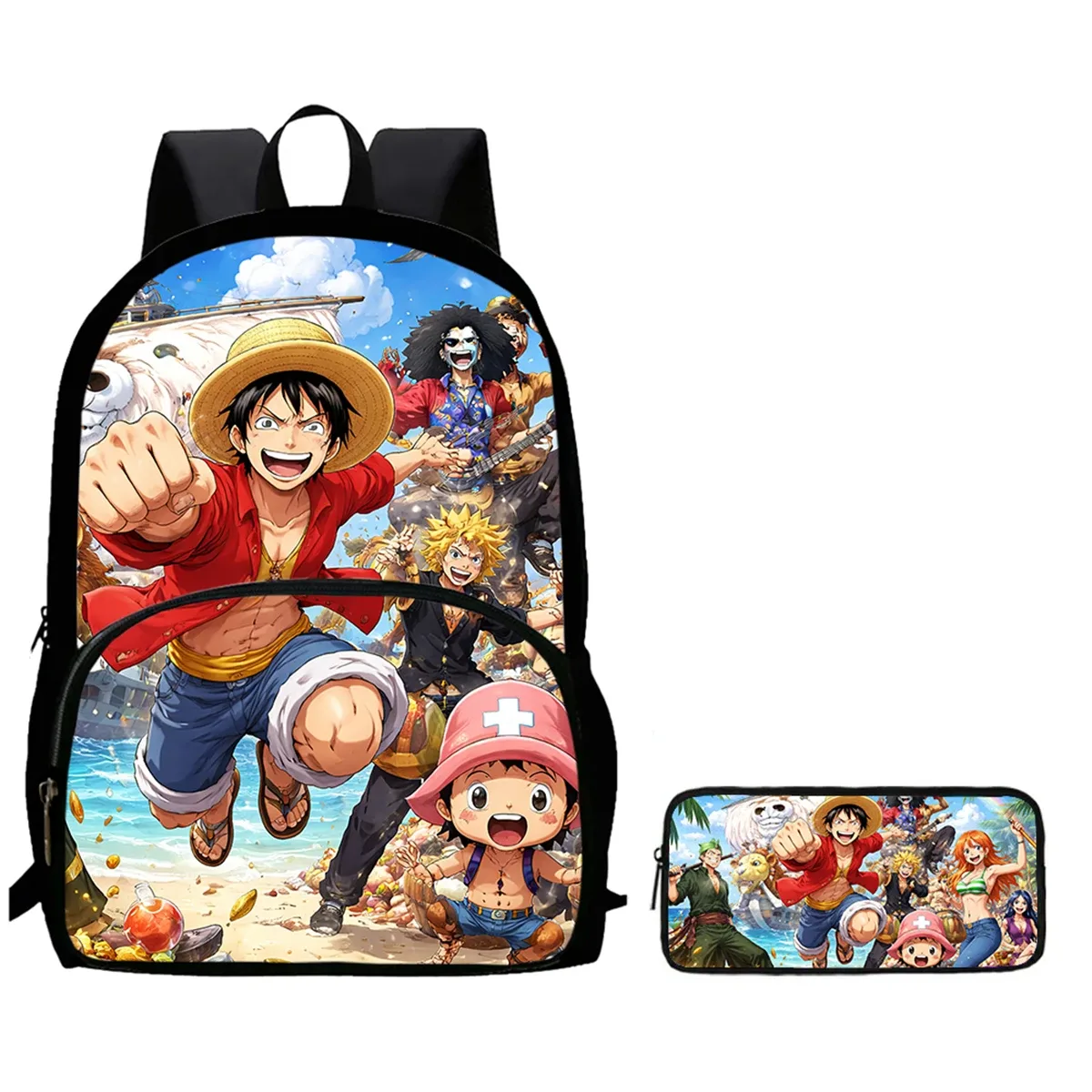 sac à dos scolaire léger 2-en-1 avec poche avant et trousse à crayons, sac à dos unisexe durable pour garçons et filles de 6 à 10 ans