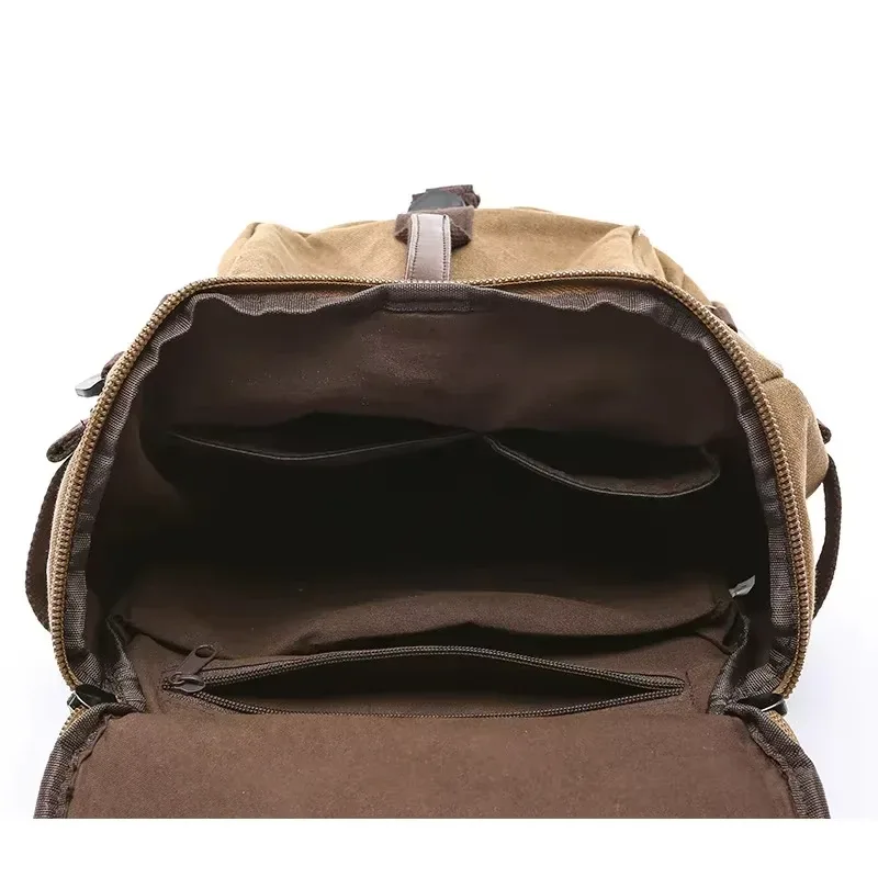 sac à dos en toile de grande capacité pour hommes, sacs polochons multifonctions cylindriques de voyage en plein air, sacs à bagages pour adolescents