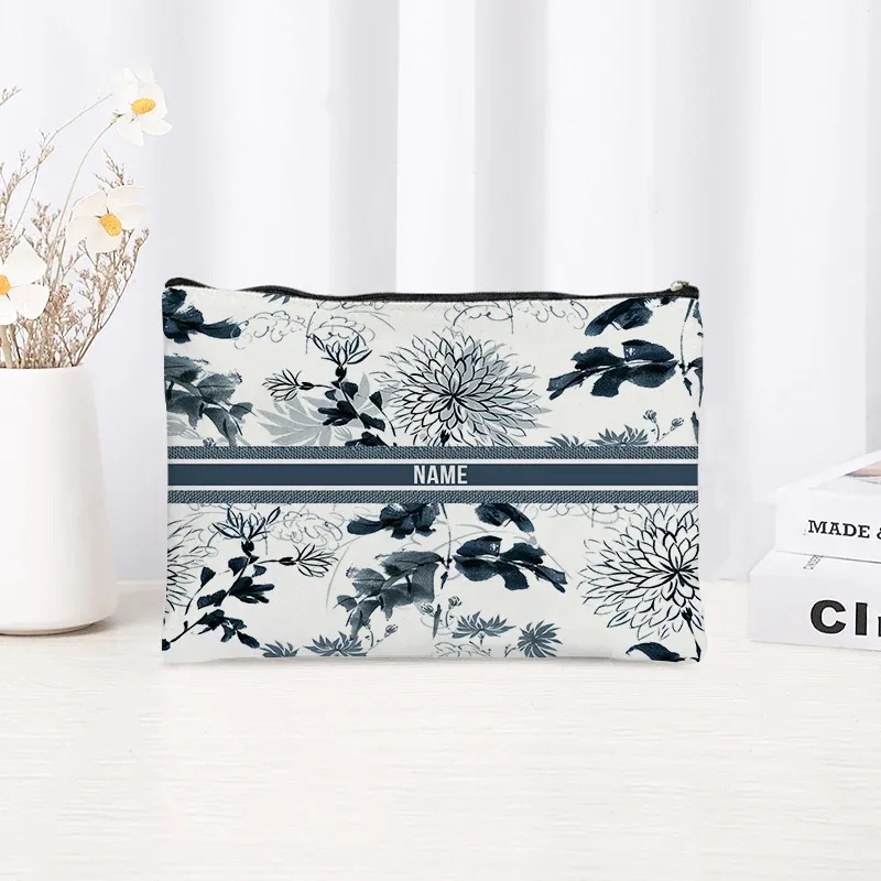 pochette de maquillage personnalisable pour femme, pochette de fête, pochette de mariage, pochette de voyage, trousse de maquillage en toile simple, organisateur, cadeaux pour femme