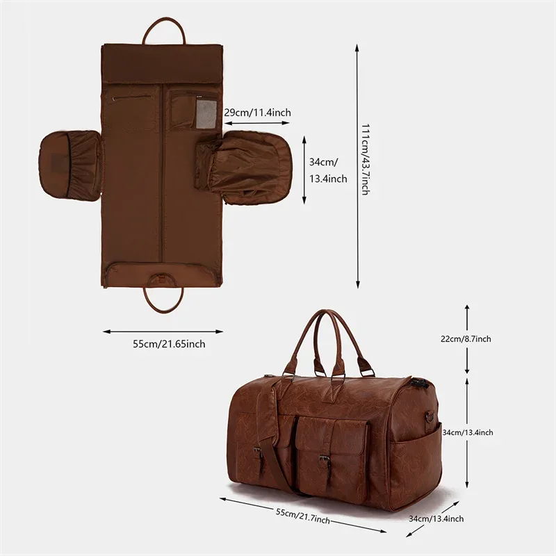 xmessun nouveau sac de rangement pliant tendance pour costume, sac de voyage grande capacité pour femmes et hommes, sac à main de créateur, sac de sport ins