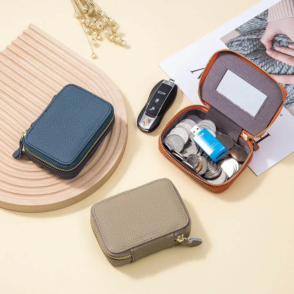 étui à rouge à lèvres avec miroir intégré, mini sac à cosmétiques, trousse à fermeture éclair, trousse de maquillage, trousse à lentilles de contact de voyage, trousse à main pour rouges à lèvres