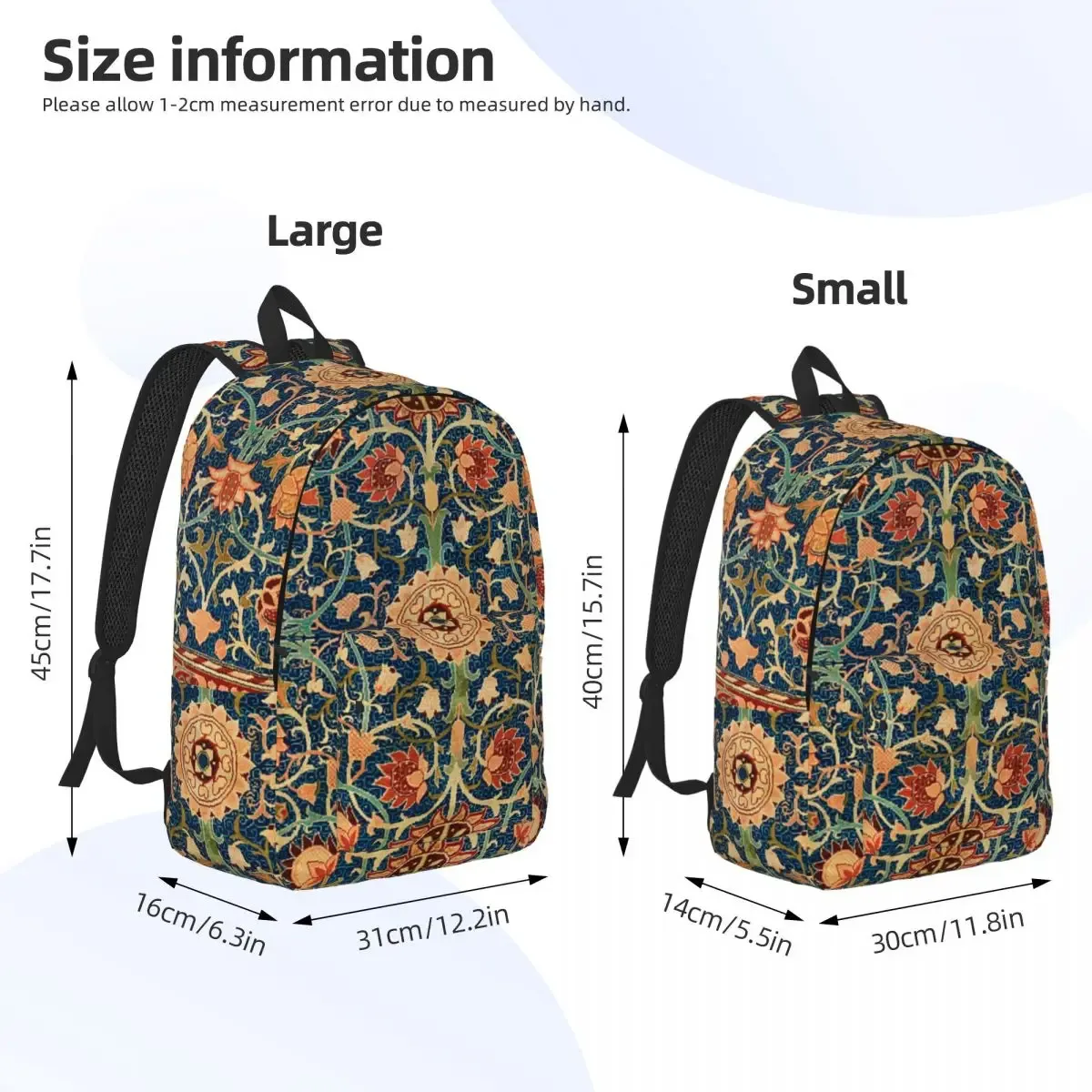william morris holland park sac à dos pour homme femme lycée randonnée voyage sac à dos ordinateur portable sac à bandoulière avec poche