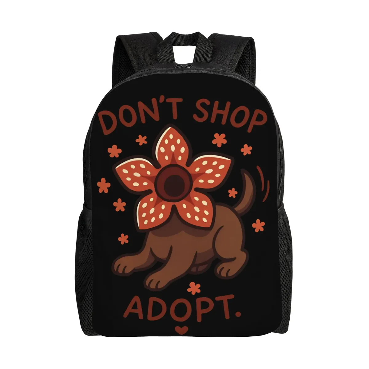 sac à dos demogorgon starry night style strangering, sacs à dos de randonnée pour femmes et hommes, sacs d'école esthétiques, sac à dos léger au design original