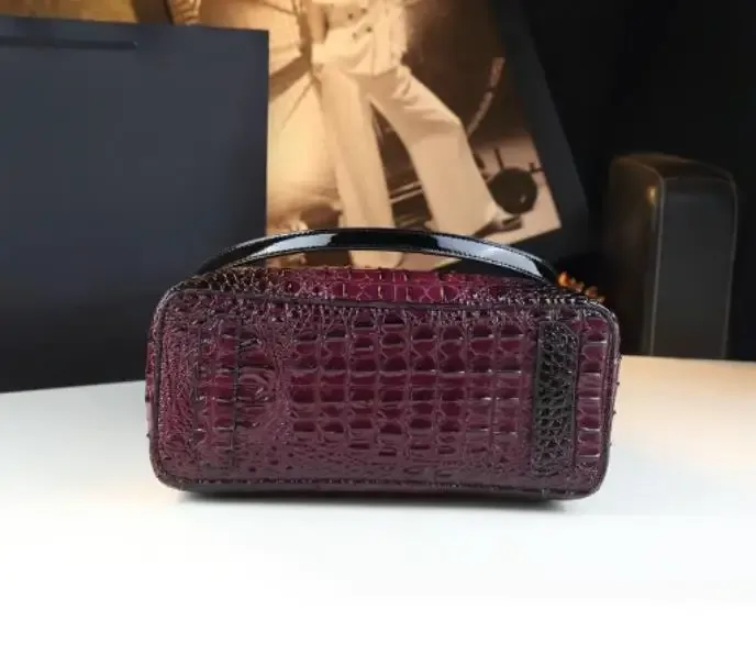 sacs à main rétro en cuir véritable pour femmes, sac fourre-tout à imprimé crocodile, sacs de messager initiés, tendance de la mode, nouveau, e27, 2025