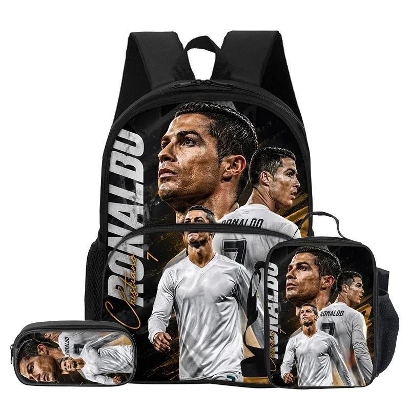 sac dos nylon noir motif football dynamique bandoulière arquée fermeture éclair integree informatique unisexe voyage