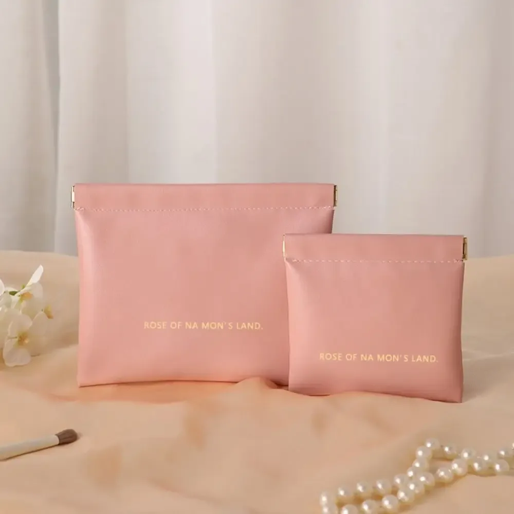 sac à main de voyage en pu pour femmes et filles, mini trousse de maquillage, rouge à lèvres, bijoux cosmétiques, évaluateurs portables, mode simple