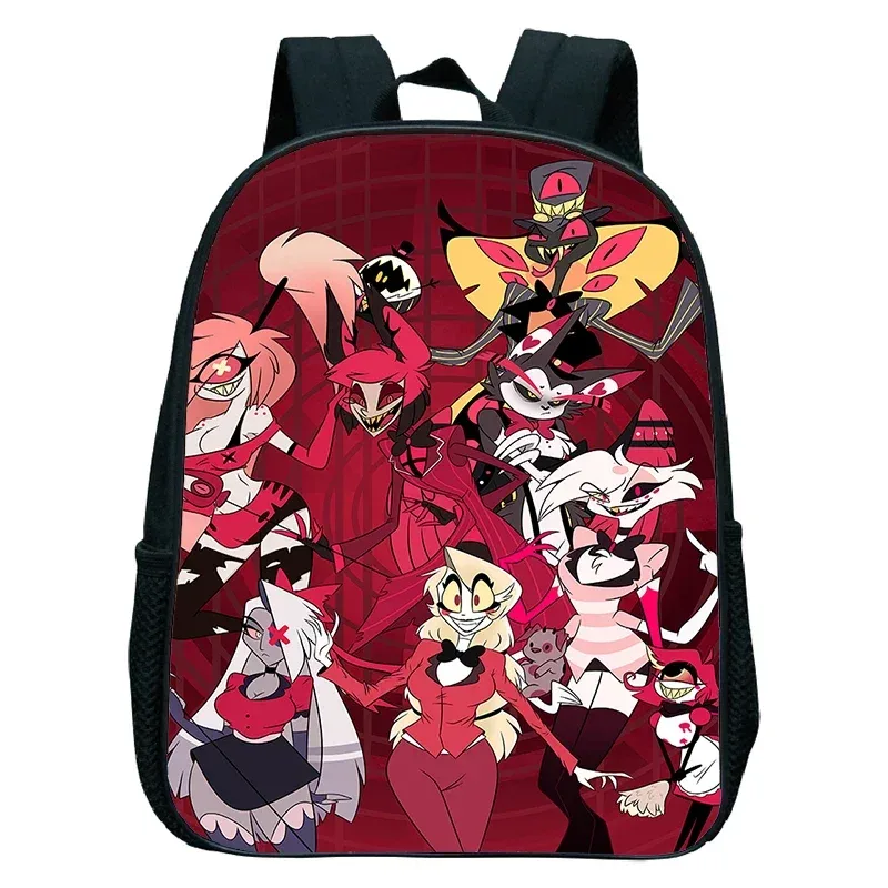 sacs à dos anime hazbin tendance, sacs de maternelle imperméables pour filles et garçons, cartable d'école anime hotel, petit sac à dos pour enfants, mochila