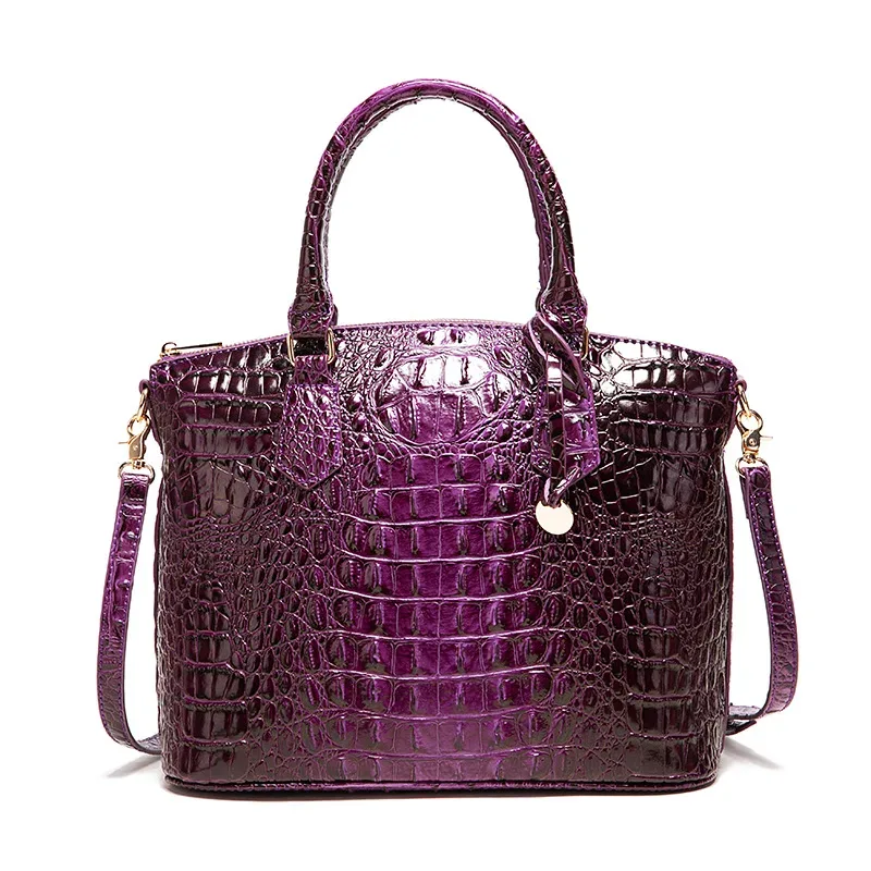 sac à bandoulière en cuir gaufré croco grande capacité, sac à main de luxe ombré pour femme, sac de voyage, cadeau