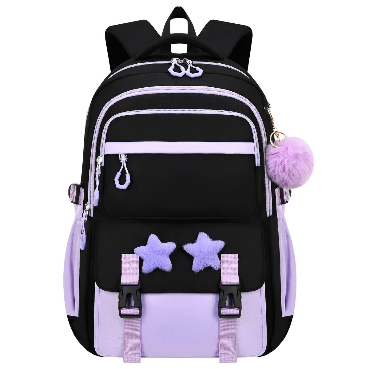 sac dos oxford universtité violet style préppy compartiment ordinateur portable ceinture coussin air jacquard