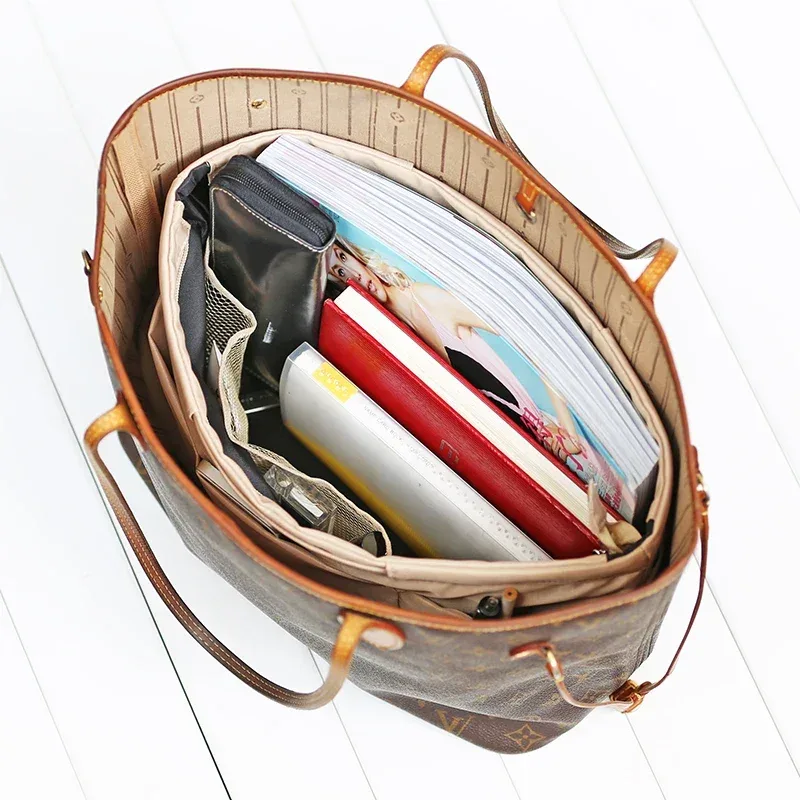 luxury nylon purse organizer insert for brand tote bags