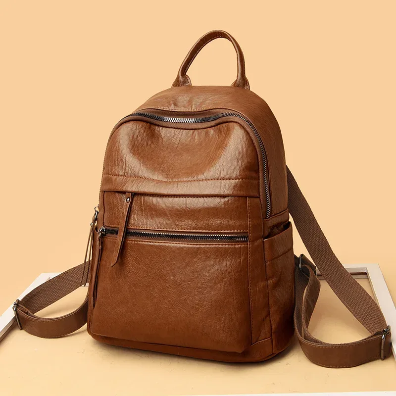 nouveauté sac à dos en cuir pu sac à dos sac à main pour femmes multi-fonctionnel élégant sac à dos pour dames sacs à dos de voyage décontractés