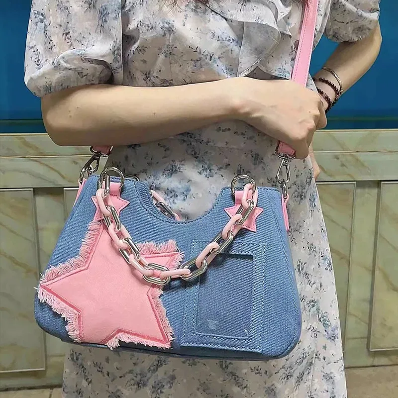 denim femmes sous les bras shopper fourre-tout grande capacité concepteur hobo sac à bandoulière de luxe femmes sac à main petit sac à bandoulière