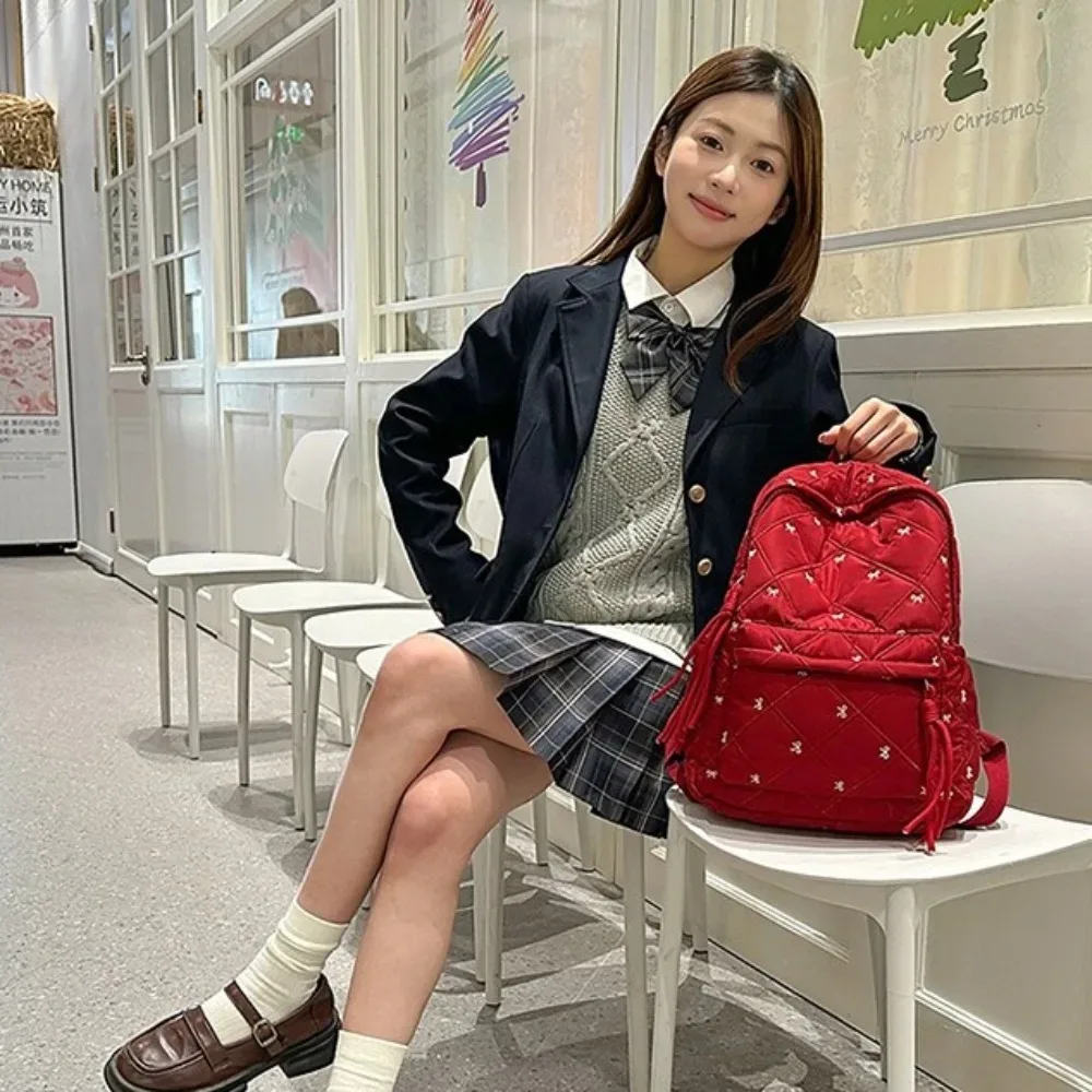 nouveau grand sac à dos scolaire léger pour enfants avec nœud, sac d'école pour étudiants, sac pour ordinateur portable, fournitures d'apprentissage