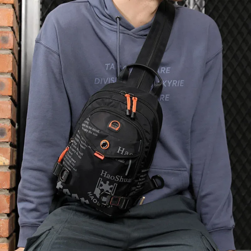 hommes petit sac à dos fronde poitrine sac militaire décontracté mode sport voyage escalade nylon mâle bandoulière un sac à bandoulière sacs à dos